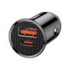 baseus ładowarka samochodowa usb+typ-c 30w czarny ccall-ys01