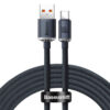kabel usb do usb-c baseus crystal shine, 100w, 1.2m (czarny)