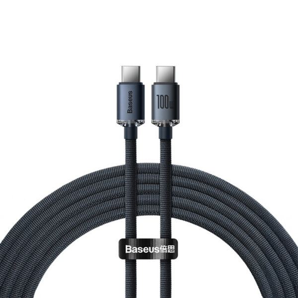 baseus kabel typ-c - typ-c 100w 2m fast charging czarny cajy0007 01