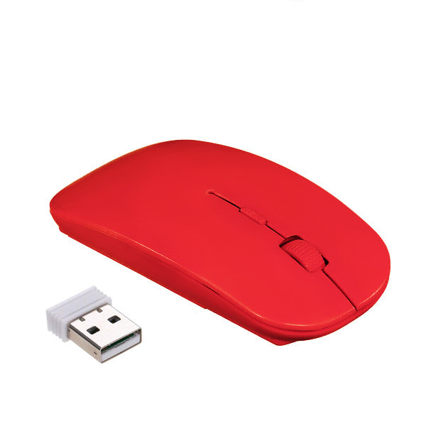 ecobox mysz optyczna bezprzewodowa 4d slimfit czerwona