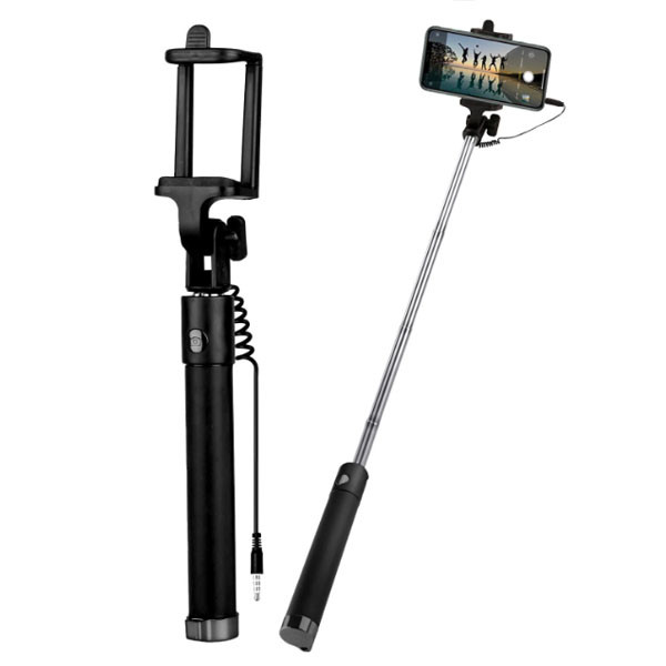 ecobox statyw selfie stick z kablem uchwyt monopod