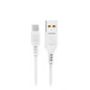 denmen kabel d01 usb - microusb 2.4a 12w 1m quick charge qc3.0 biały d01