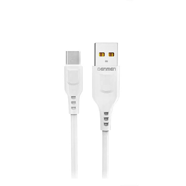 denmen kabel d01 usb - microusb 2.4a 12w 1m quick charge qc3.0 biały d01