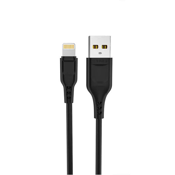 denmen kabel usb - lightning 2.4a 1m quick charge qc3.0 czarny d01