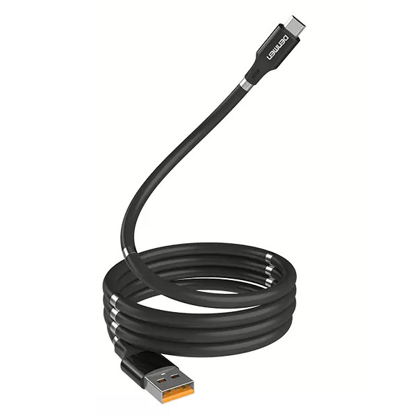 kabel usb typ-c denmen czarny d11t magnetyczny