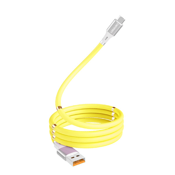 kabel usb typ-c denmen żółty d11t magnetyczny