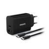 ładowarka philips 30w usb-a + usb-c pd qc + kabel 1m typ- c na typ- c pd phil-dlp2621c/12