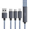 somostel kabel 3w1 usb - typ-c / microusb / lightning 3.1a 30w 1.2m quick charge qc3.0 niebieski sms-by03