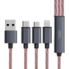 somostel kabel 3w1 usb - typ-c / microusb / lightning 3.1a 30w 1.2m quick charge qc3.0 czerwony sms-by03