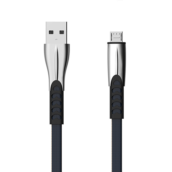 ecobox kabel usb micro 2.4a niebieski quick charger qc 3.0 1m bw02