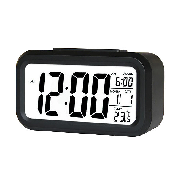 zegar budzik trusty duży lcd czarny zg21