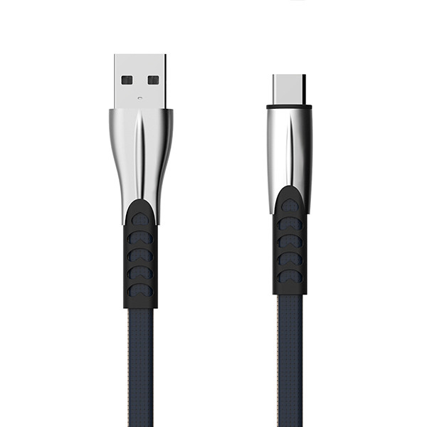 ecobox kabel usb typ-c 2.4a niebieski quick charger qc 3.0 1m bw02