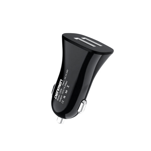 ładowarka samochodowa 3a czarna denmen 3100ma dual fast charging dz06 2xusb 15w