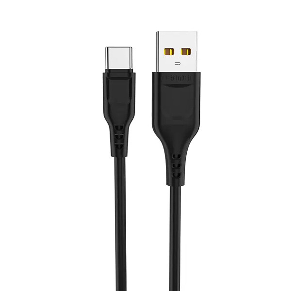 denmen kabel d23 usb - typ-c 2.1a 12w 2m qc3.0 czarny d23t