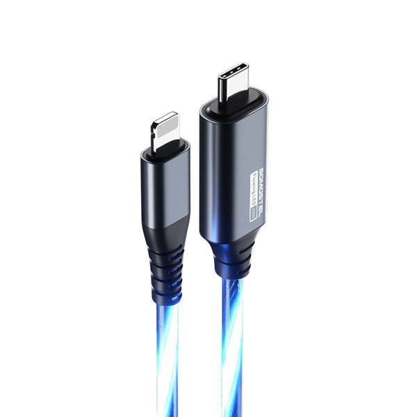 somostel kabel typ-c - lightning 3.1a 20w 1m quick charge qc3.0 niebieski sms-by02