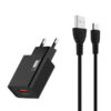 somostel ładowarka sieciowa usb + kabel usb - typ-c 2.1a 10w 1m czarny sms-a31
