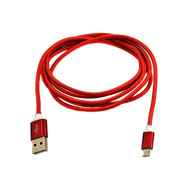 economy kabel usb micro nylon czerwony 1,5m red