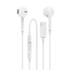 słuchawki uniwersalne denmen typ-c usb-c białe douszne dr09 new chip digital audio