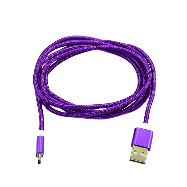 economy kabel usb micro nylon fioletowy 1,5m purple