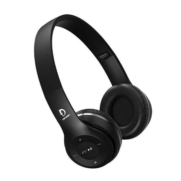 słuchawki nauszne bluetooth denmen stereo czarne dl15