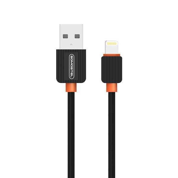 somostel kabel usb - lightning 2a 18w 1m quick charge qc3.0 czarny sms-bp03