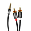 ugreen kabel stereo 1,5m chinch rca do jack 3,5 cala metal