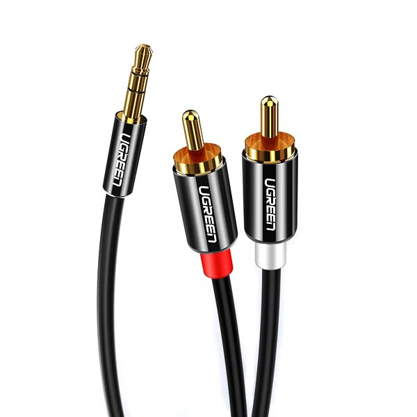 ugreen kabel stereo 1,5m chinch rca do jack 3,5 cala metal
