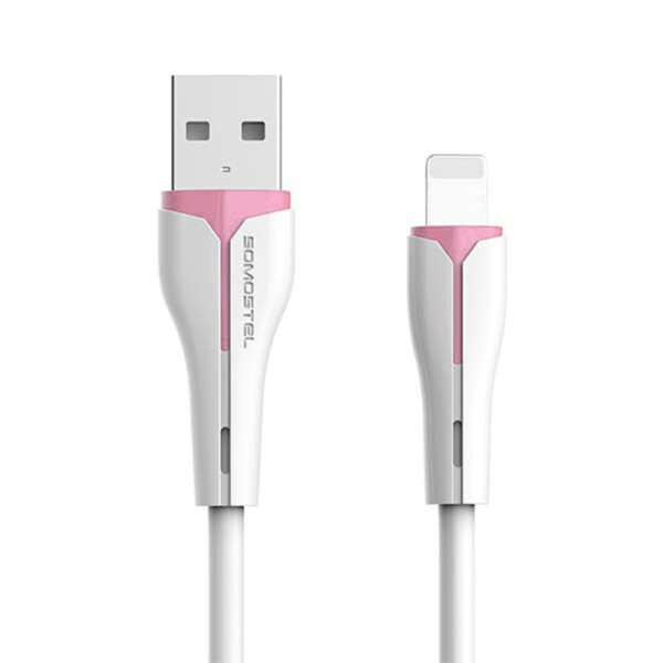 somostel kabel usb - lightning 2.4a 30w 1m quick charge qc3.0 biały powerline sms-bp08