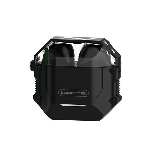 somostel słuchawki bluetooth douszne anc tws bt 5.3 czarny stero sms-i550