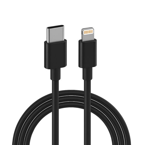 economy kabel usb pd typ-c do iphone 2a 12w czarny 1m pd
