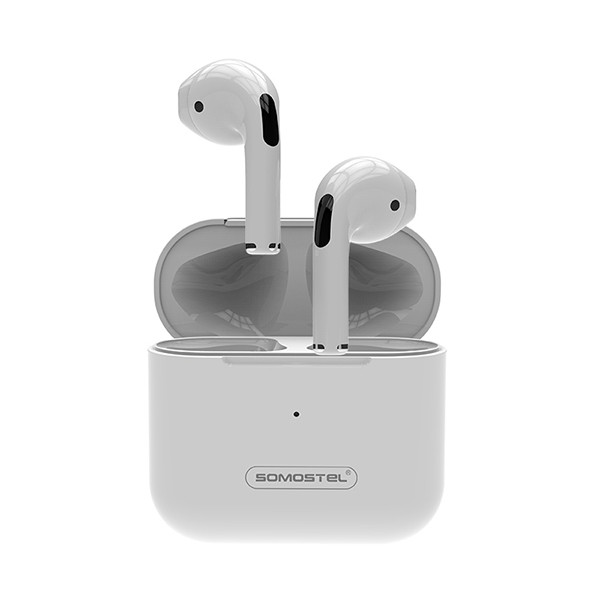 somostel słuchawki bluetooth douszne pro 4 tws earbuds tws bt 5.3 biały stero sms-pro4