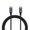 economy kabel thunderbolt typ-c do typ-c 40gbps wzmacniany 1m czarny pd 8k 60hz 100w