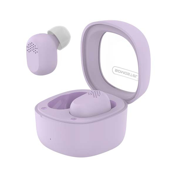 somostel słuchawki bluetooth douszne tws bt 5.0 fioletowy stero sms-i660
