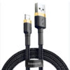 kabel usb lightning baseus cafule 2.4a 1m (złoto-czarny)