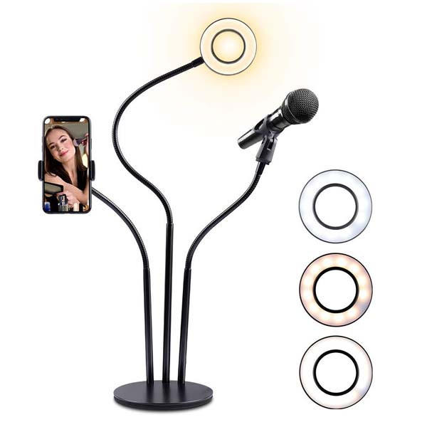 ecobox lampa led pierścieniowa selfie ring makijaż statyw