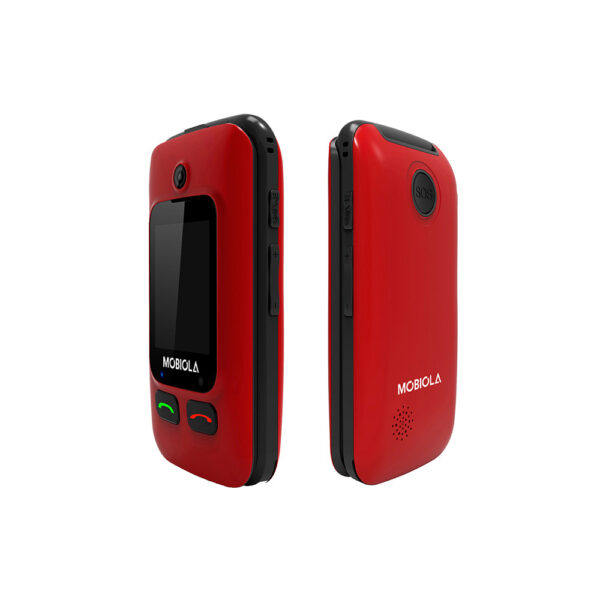 mobiola telefon dla seniora mb610 2g czerwony z klapką
