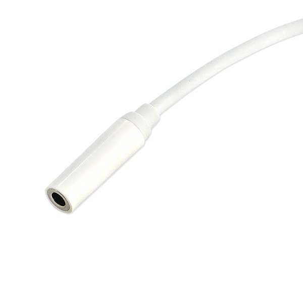 economy adapter słuchawek hf typ-c na jack 3,5 przejściówka biały