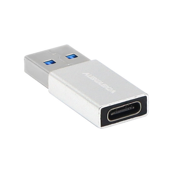 denmen adapter otg usb - typ-c srebrny du13