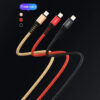 kabel usb wzmacniany oplot iphone denmen czarny 1m d02l - uszkodzone pudełko
