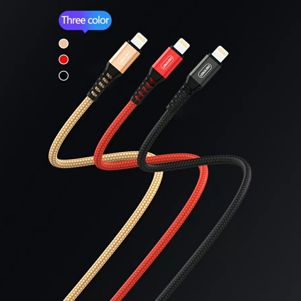 kabel usb wzmacniany oplot iphone denmen czarny 1m d02l - uszkodzone pudełko