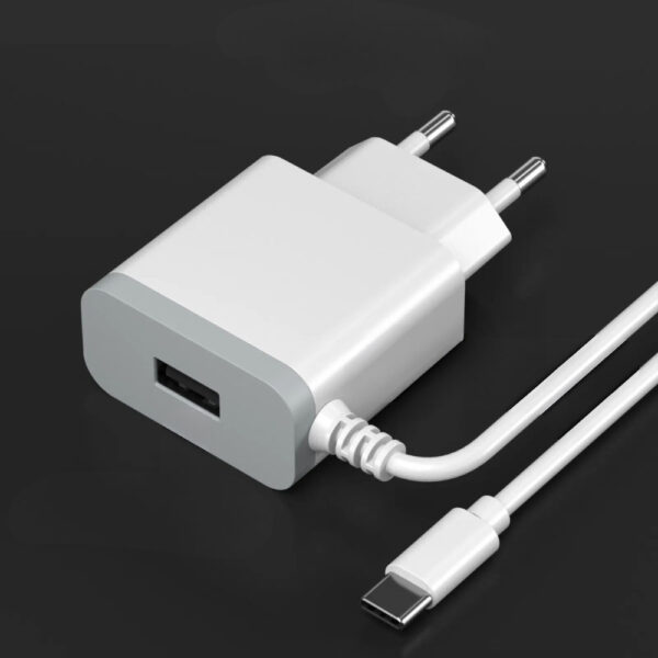 denmen biała ładowarka sieciowa usb + kabel typ-c dc09t-w 2,4a