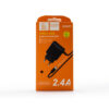 denmen ładowarka sieciowa dc09t usb + kabel typ-c 2.4a 12w czarny dc09t-w