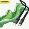 denmen kabel usb typ-c do typ-c czarny 5a 100w d59c-b