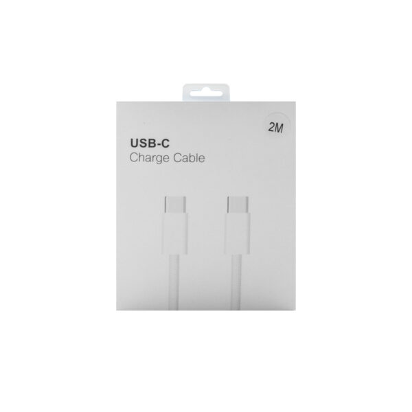 ecobox kabel typ-c do typ-c 3a 2m biały pd usb-c