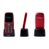 telefon gsm mobiola dla seniora mb3120i 2g czerwony