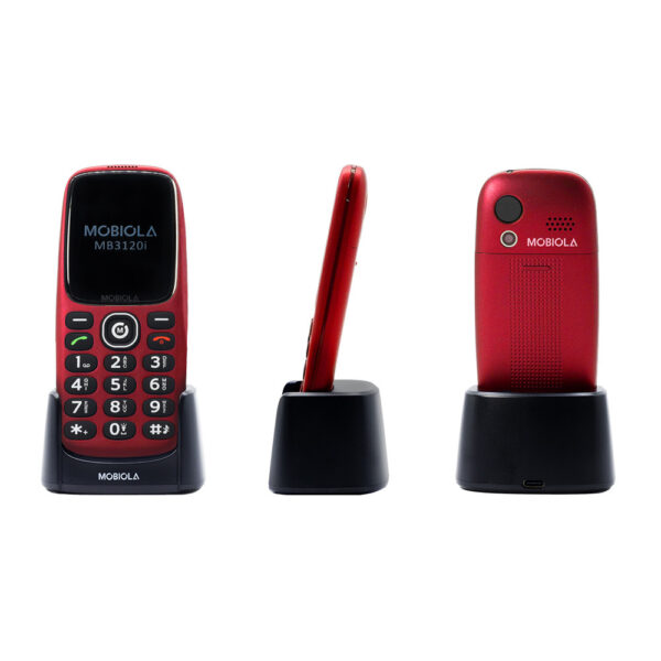 telefon gsm mobiola dla seniora mb3120i 2g czerwony