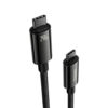 kabel usb-c do usb-c baseus tungsten gold, 240w, 3m (czarny) cawj040201