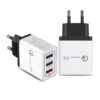 ładowarka sieciowa 2a biała vega faston quick 3.0 fast charger 2400ma 3xusb 18w