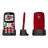 mobiola telefon dla seniora mb800 2g czerwony
