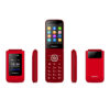 telefon gsm mobiola klapką czerwony tlefon dla seniora mb4600 4g